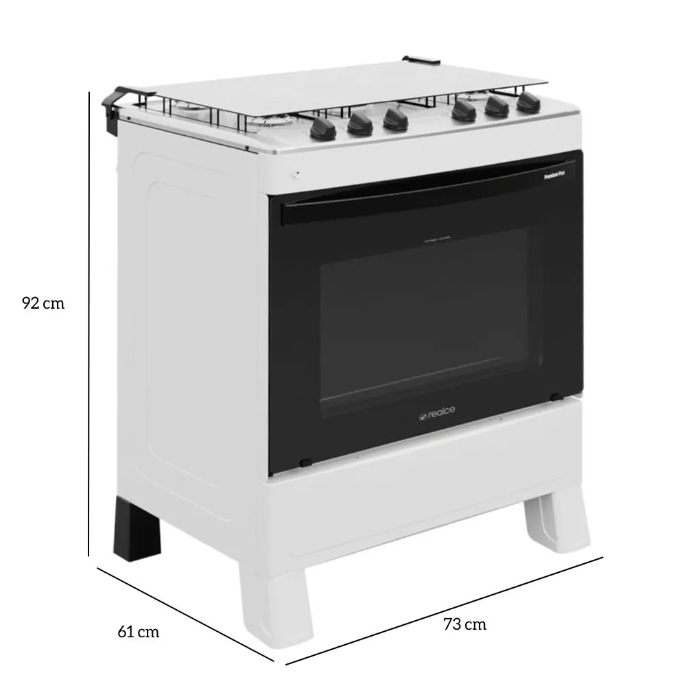 Fogão 5 Bocas Branco Realce Premium Plus