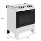 Fogão 5 Bocas Branco Realce Premium Plus