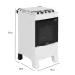 Fogão Realce Premium Plus 4 Bocas Branco Mesa Inox
