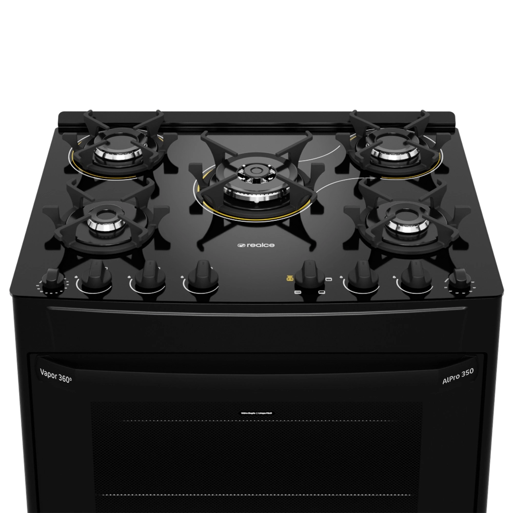 Fogão AlPro 350 5 Bocas – Vapor 360º e Pedra Pizza
