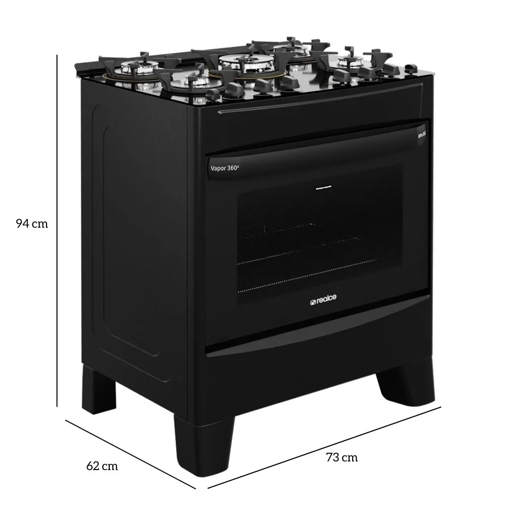 Fogão Realce AlPro 250 5 Bocas com Forno 100% elétrico e Vapor 360°