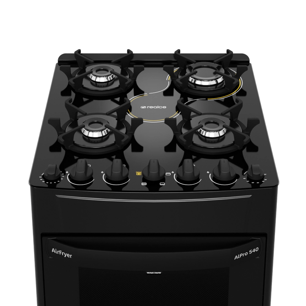 Fogão AlPro 540 4 Bocas – AirFryer e Pedra Pizza 
