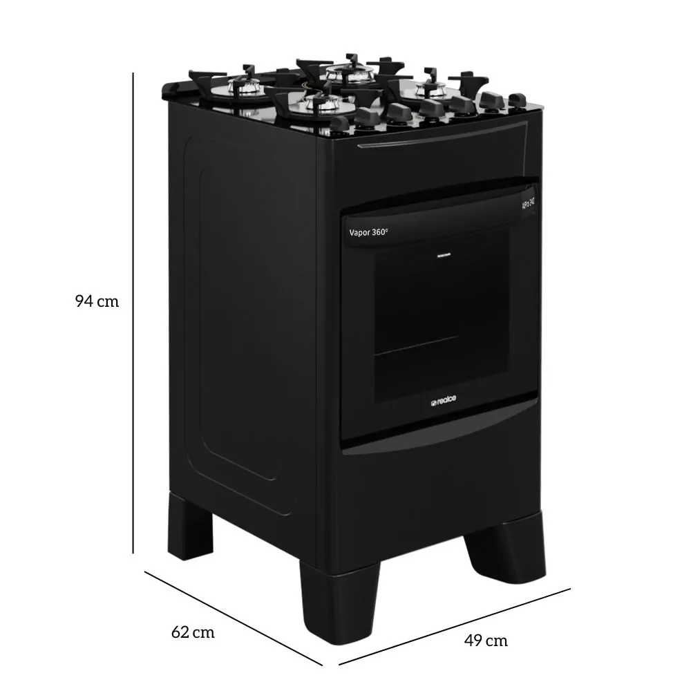 Fogão Realce AlPro 240 4 Bocas com Forno Elétrico e Vapor 360°