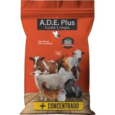 Suplemento mineral para bovinos - A.D.E Plus Gado Limpo - Fardo de 10 Unidades de 1kg 