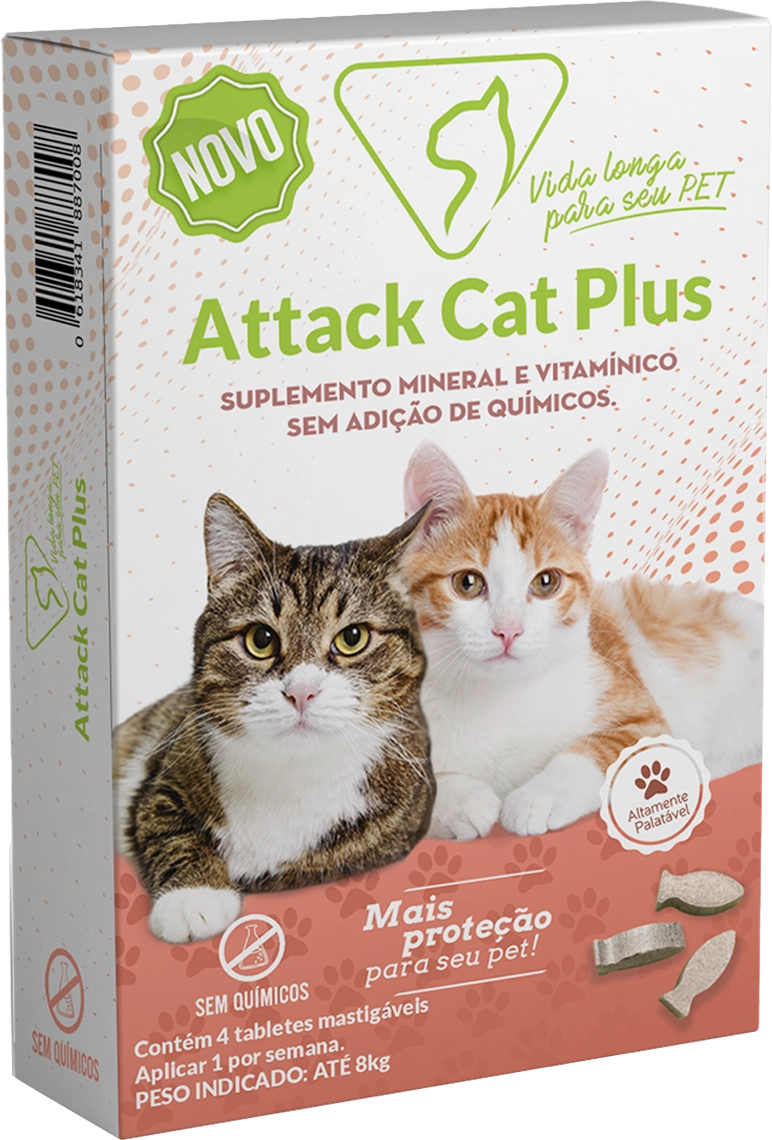 Suplemento para gatos até 8kg - Attack Cat Plus