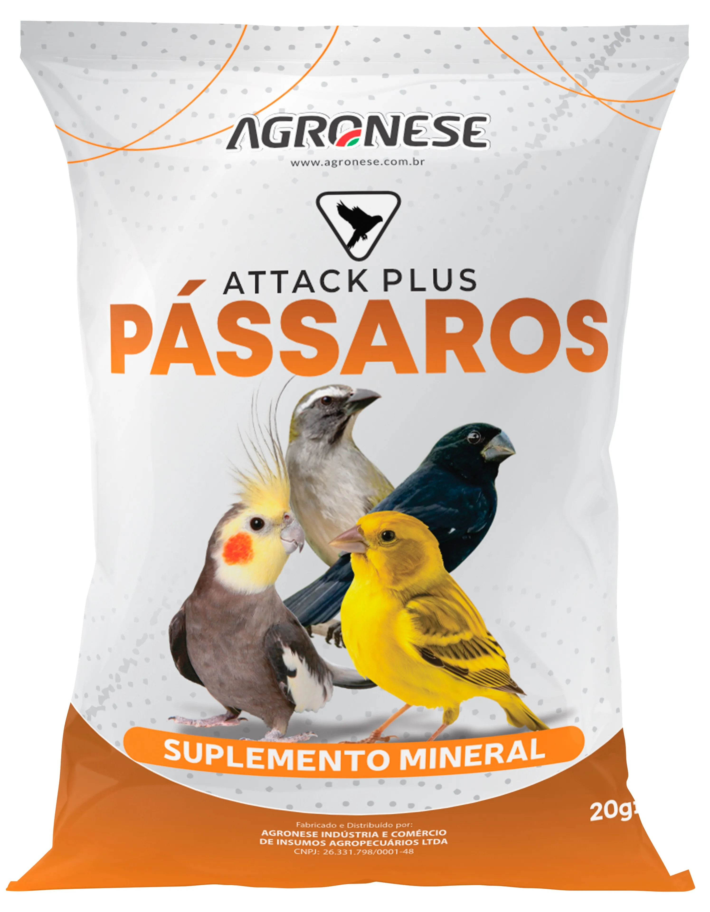 Suplemento Attack Plus Aves e Pássaros 20g