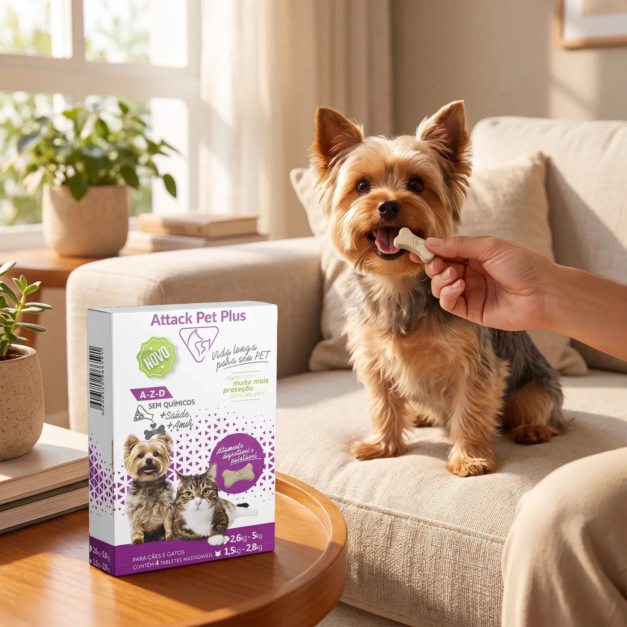 Suplemento Attack Pet Plus Cães 2,6 a 5kg