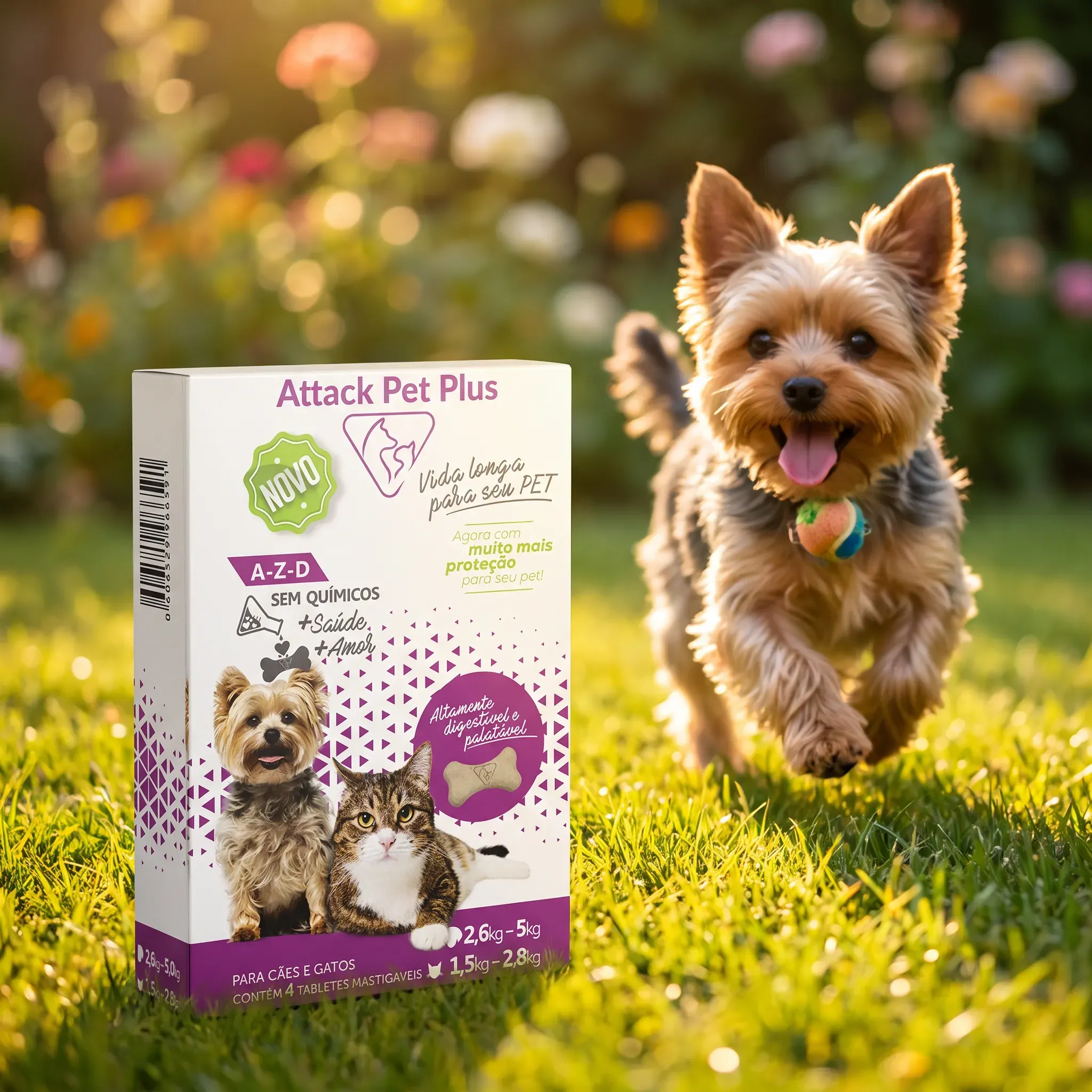 Suplemento Attack Pet Plus Cães 2,6 a 5kg